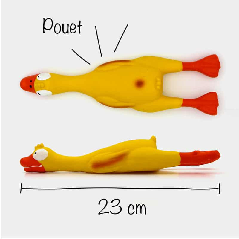 Jouet canard sonore en caoutchouc pour la mastication du chien et du chiot