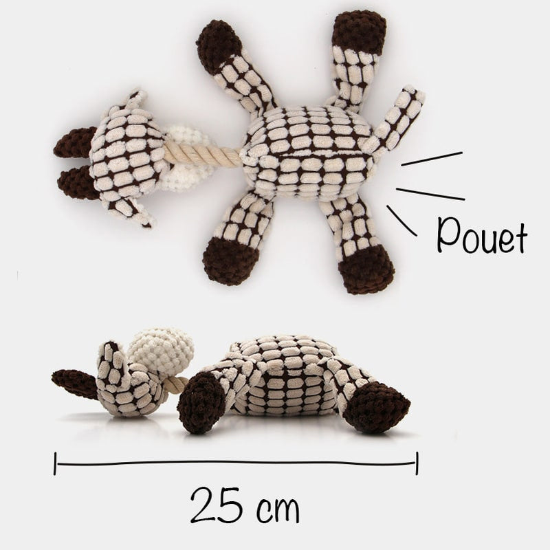 Jouet peluche vache sonore pour le chien et le chiot