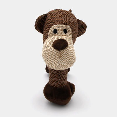 Peluche qui couine pour chien – singe rigide